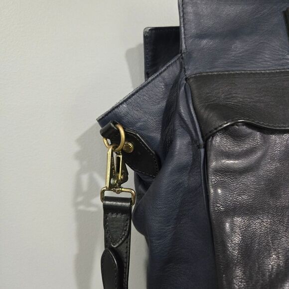 🐢 Rag & Bone Pilot Bag Large Black and Navy - Picture 14 of 17